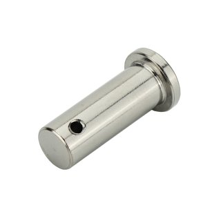 Socket pin stainless steel with collar and hole V4A 12 x 30 mm A4