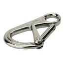 Safety carabiner hook with lock made of stainless steel...