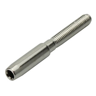 Roller terminal Mini with left-hand thread stainless steel V4A D= 3 mm M5 A4 - Screw terminal Thread terminal