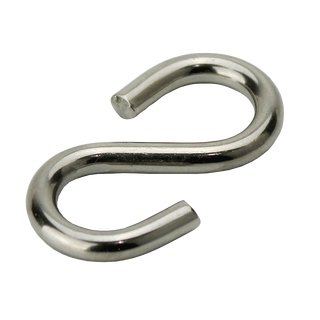 S-hook asymmetrical stainless steel V4A D3 mm A4