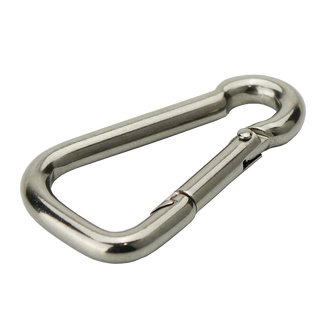 Carabiner asymmetrical V4A stainless steel 8 x 80 mm A4