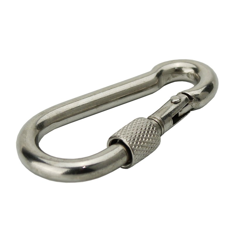 Carabiner Hook Stainless Steel A4 Niro V4A Carabiner Lock Nut Awning Fence 