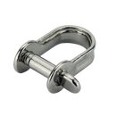 Flat shackle with collar made of stainless steel V4A D 4...