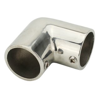 Corner connector stainless steel high gloss polished 90 degrees D= 25 mm A4 - V4A