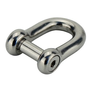 Shackle straight with hexagon socket bolt made of stainless steel V4A D 8 mm A4