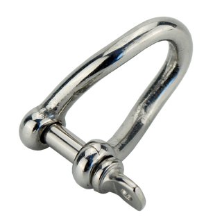 Shackle twisted form made of stainless steel V4A D 8 mm A4