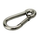 Carabiner hook with thimble made of stainless steel V4A 4...