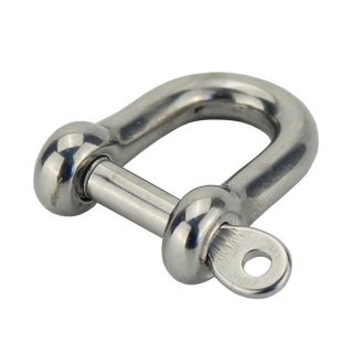 Shackle straight - captive bolt - made of stainless steel V4A D 12 mm A4