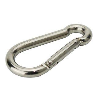 Carabiner hook special version made of stainless steel V4A 5 x 50 mm A4