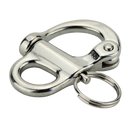 Snap shackle with closed eyelet made of stainless steel...