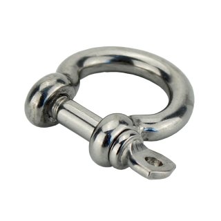 Shackle curved - captive bolt - W-PREMIUM stainless steel V4A D 4 mm A4