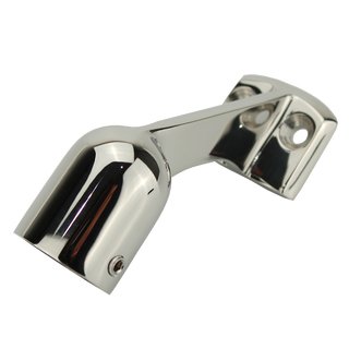 Handrail end piece 60 degrees D= 22 mm A4 - V4A stainless steel high gloss polished