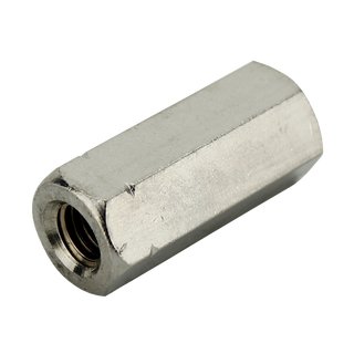 Threaded sockets hexagonal with female thread A2 V2A M6X30 Stainless steel - Spacers Spacer sleeves stainless steel sleeves Connecting sleeves stainless steel nuts
