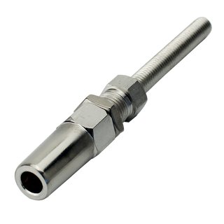 Threaded terminal Stainless steel V4A A4 M12 Steel cable 6 mm (1X19) Screw mounting Self mounting - Screw terminal