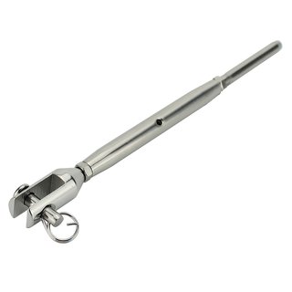 Eye tensioners Fork/wire rope terminal turned stainless steel V4A D= 3 mm M6 A4 - Wire turnbuckle turnbuckles