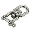Shackle with swivel eye-fork stainless steel D 8 mm A4