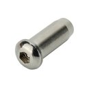Sleeve nut with lens head and hexagon socket in stainless...
