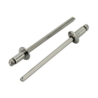 100 Blind rivets form a flat head stainless steel 3 x 6 mm A2 V2A DIN7337 - pop rivets rivets metal blind rivets stainless steel blind rivets pull-in rivets rivet sleeves