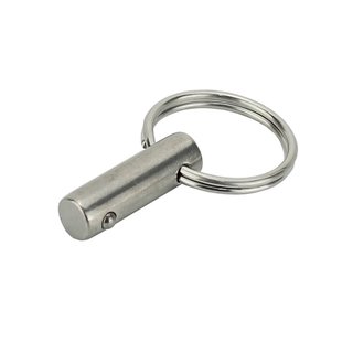 Socket pin stainless steel with ball lock and ring V4A 8 x 25 mm A4